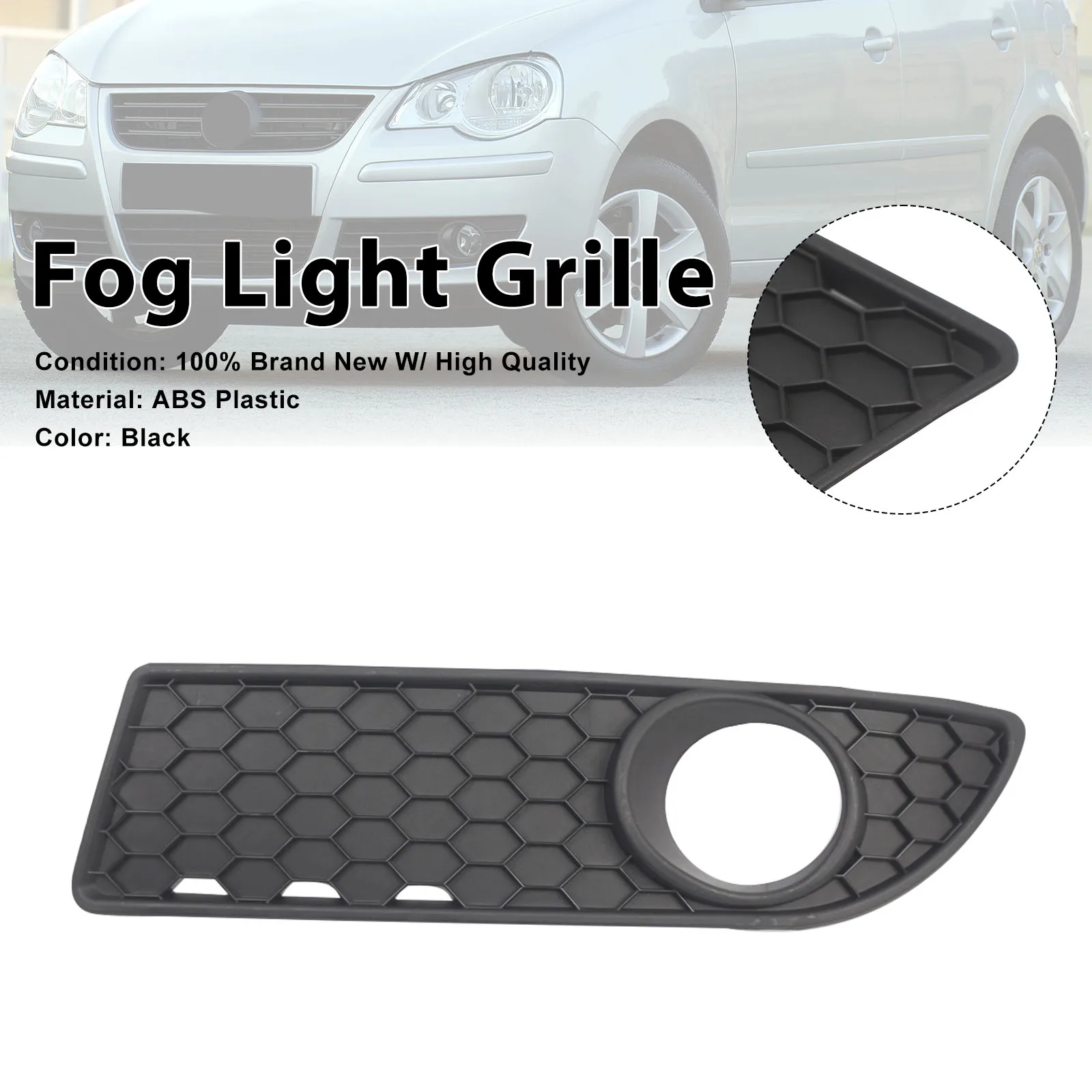 Artudatech Honeycomb Style Front Lower Grille Left / Right Side Fit for VW Polo 9N3 GTI 2005 2006 2007 2008 2009
