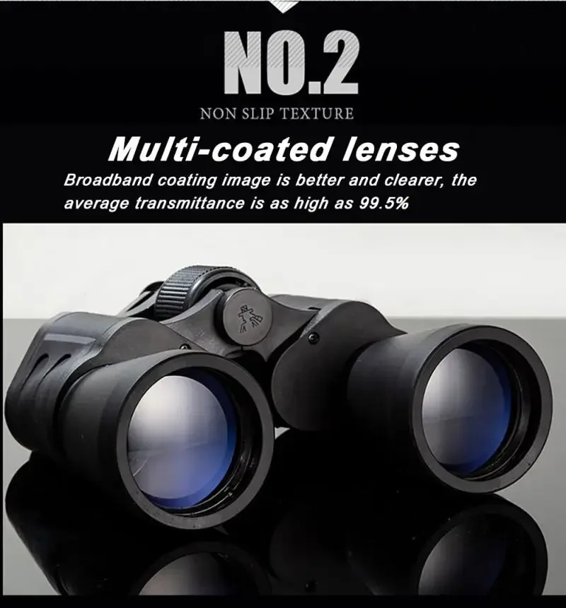 

20x50 High Maginification Zoom Binocular HD Powerful Optical Telescope Wide Angle For Outdoor Hunting Travel Telescope