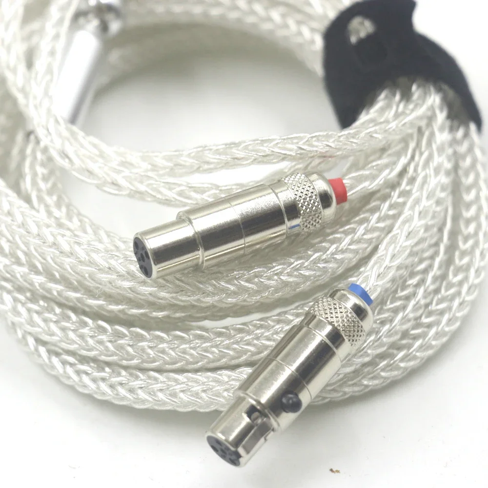 16 Core 100% Pure Silver 4pin Xlr 2.5 3.5 4.4 mm Earphone Cable For Audeze LCD-3 LCD-2 LCD-X LCD-XC LCD-4z LCD-MX4 Headphone