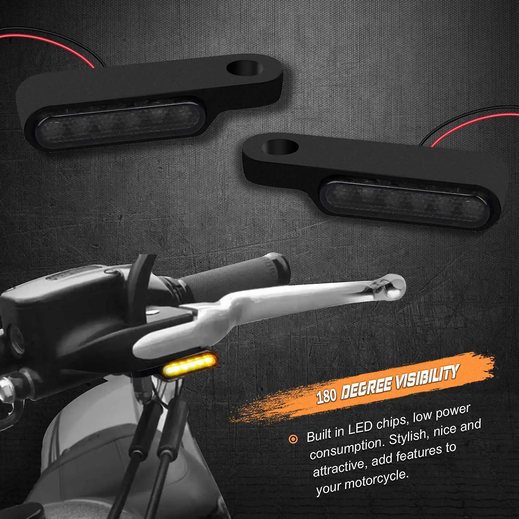 12v Led Turn Signals Light Static Light Universal Handlebar Light