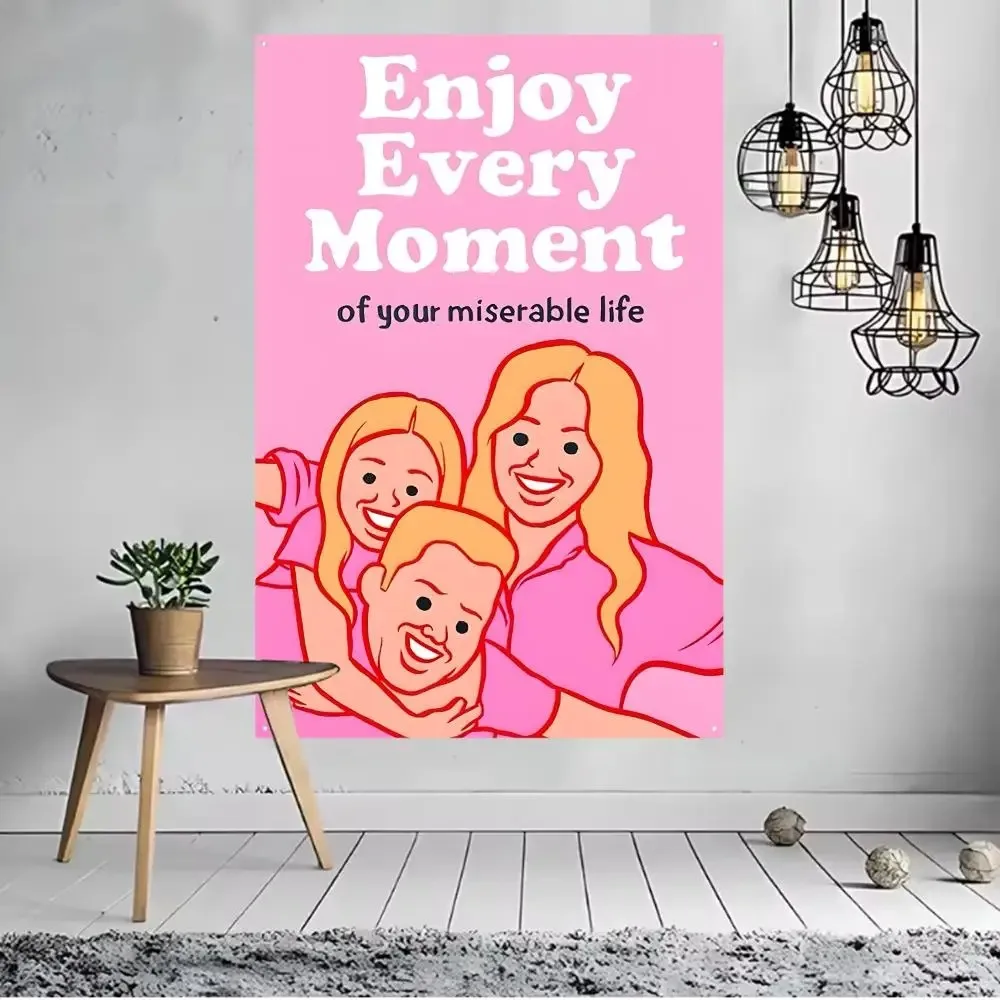 Joan Cornella Flags Flags for indoor decoration with no edging and four corner rings for easy hanging