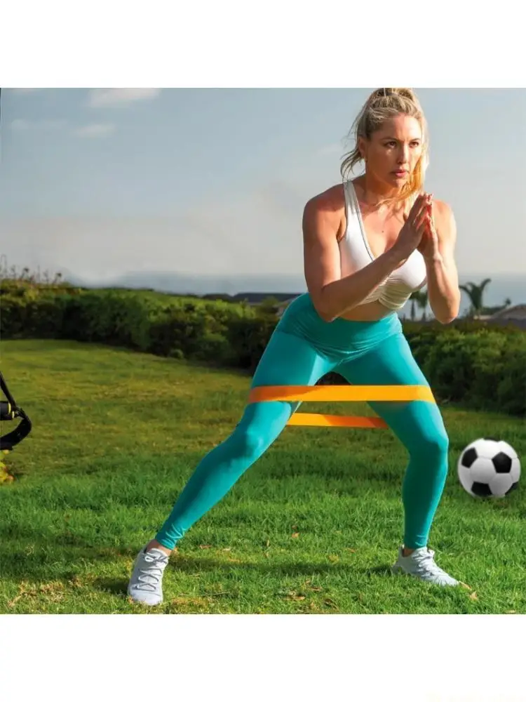 31BE Athletic Elastic Training Bands Multipurpose Silicone Resistance Belt for Football Conditioning Leg Day Workouts Yogas