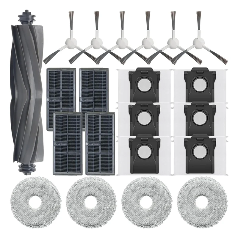 ABHU piezas de repuesto para Dreame X30 Ultra,L10s Pro Ultra Kit de accesorios para aspiradoras, almohadillas de fregona de cepillo principal filtros Hepa