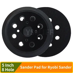 125mm 5 Inch 8 Hole Hook & Loop Sanding Pad for Ryobi RS290 RS280 P411 for Milwaukee 6021-21 6034-21 Ridgid R2600 R2601 Sander