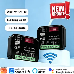 Universal Work With TUYA RX MULTI Wifi Receiver 433MHz 868MHz 2CH Smart Switch Module Garage Door / Gate Remote Control Receiver
