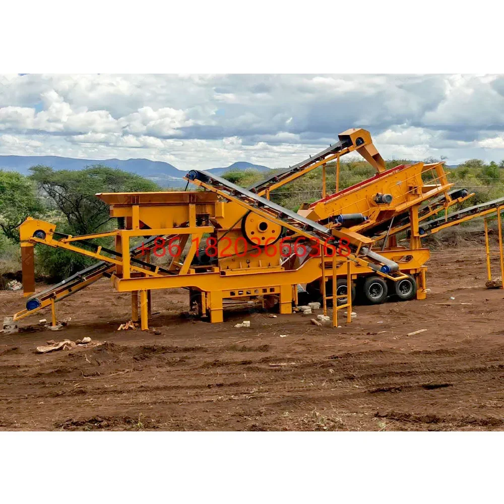 YG Customized 600*900 Mobile Jaw Crusher Wheel Mobile Crusher Station For Mining Quarry