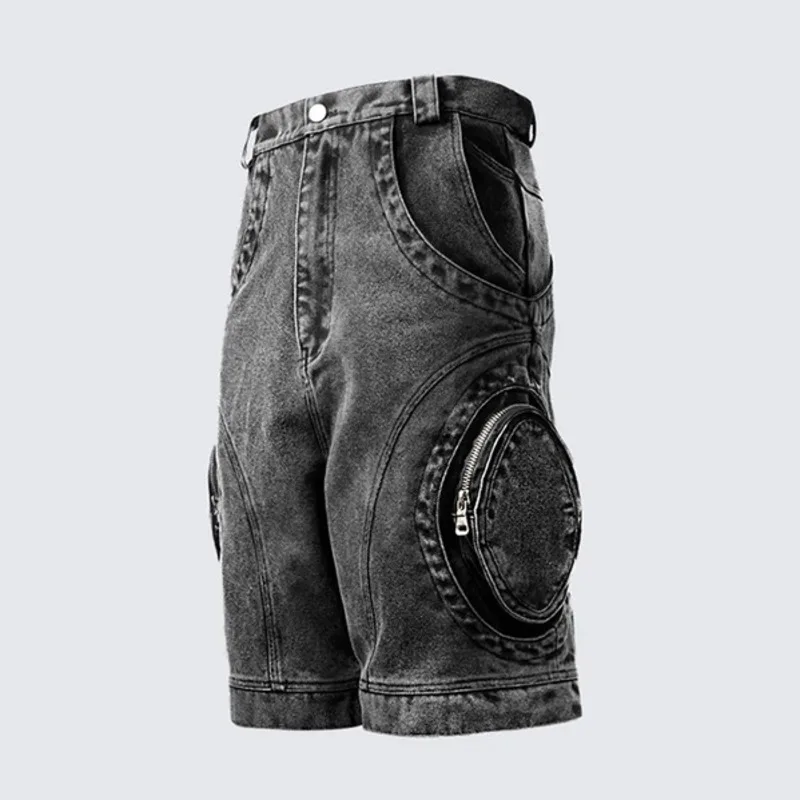 HKSH ربيع جديد الرجال المد Y2K شارع العليا Techwear غسلها سليم البضائع السراويل متعددة جيب سستة الدنيم شيك عارضة السراويل HK6128