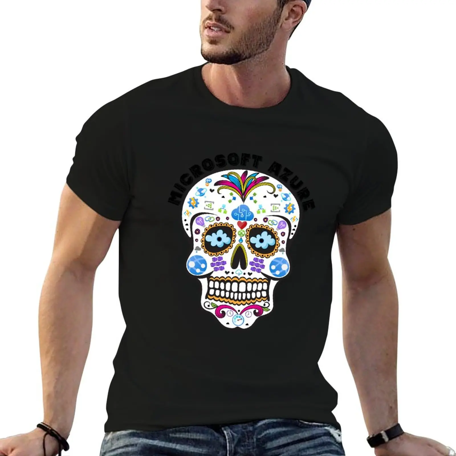 

Azure Day of the Dead T-Shirt customs design your own anime figures anime stuff workout shirts for men