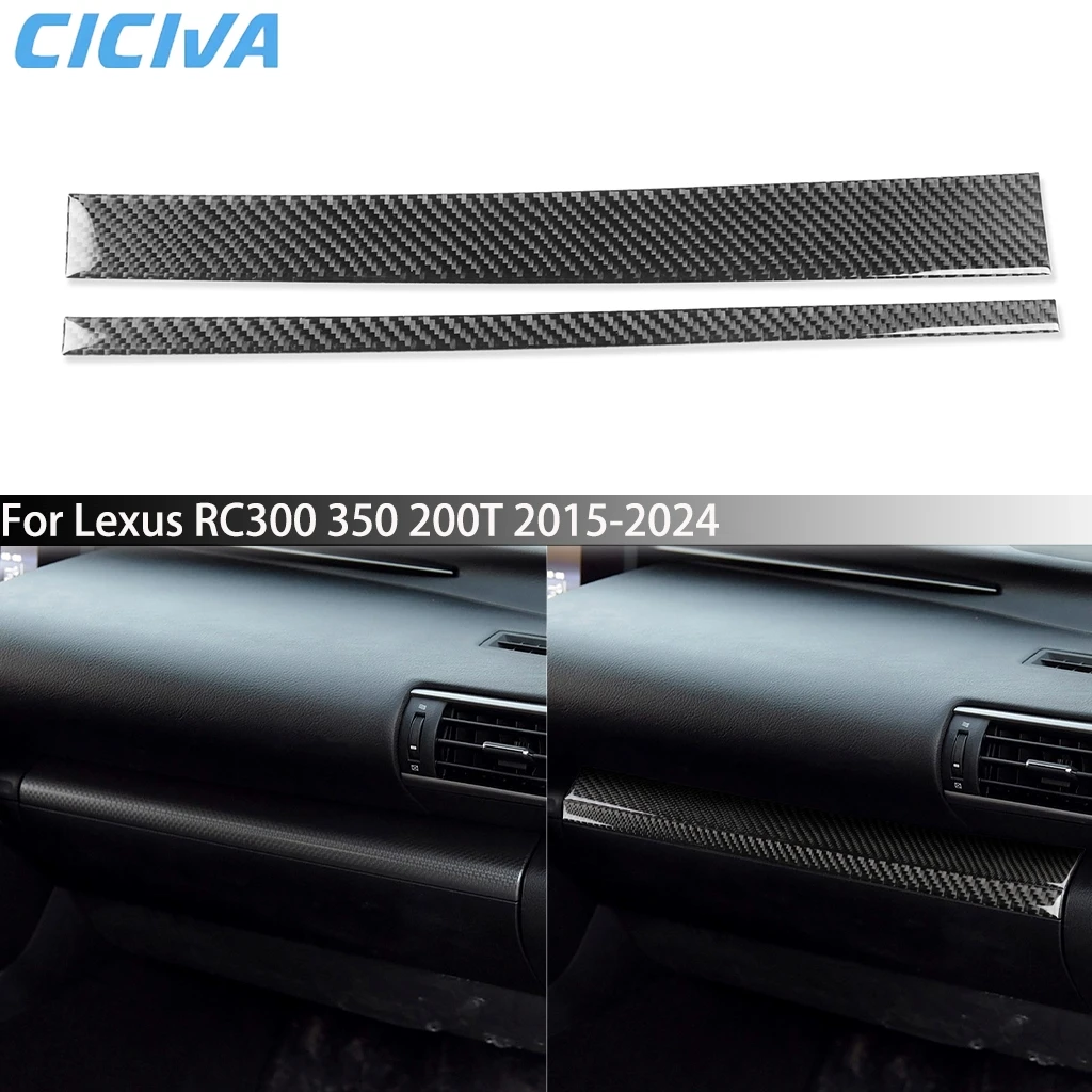

For Lexus RC300 RC350 RC200T 2015-2024 Carbon Fiber Dashboard Glove Storage Panel Interior Cover Stickers Car Accessories Trim