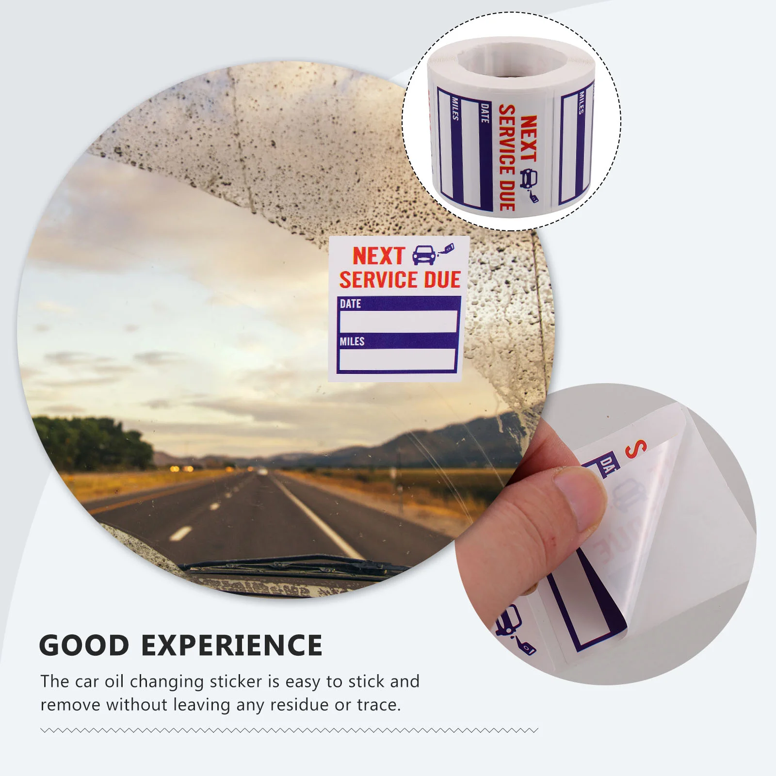 Car Maintenance Reminder Stickers Oil Change Service Label Repairing Automotive Next Practical Adhesive