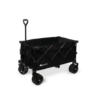 Outdoor Camping Trolley ShineTrip Foldable 200L Large capacity Steel Pipe Bracket Picnic Camp Car Push pull Integrated Trolley