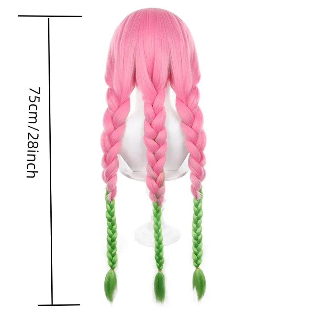 Pelucas Kanroji Mitsuri Cosplay Pelo Corto Dorado Pelucas Kanroji Mitsuri