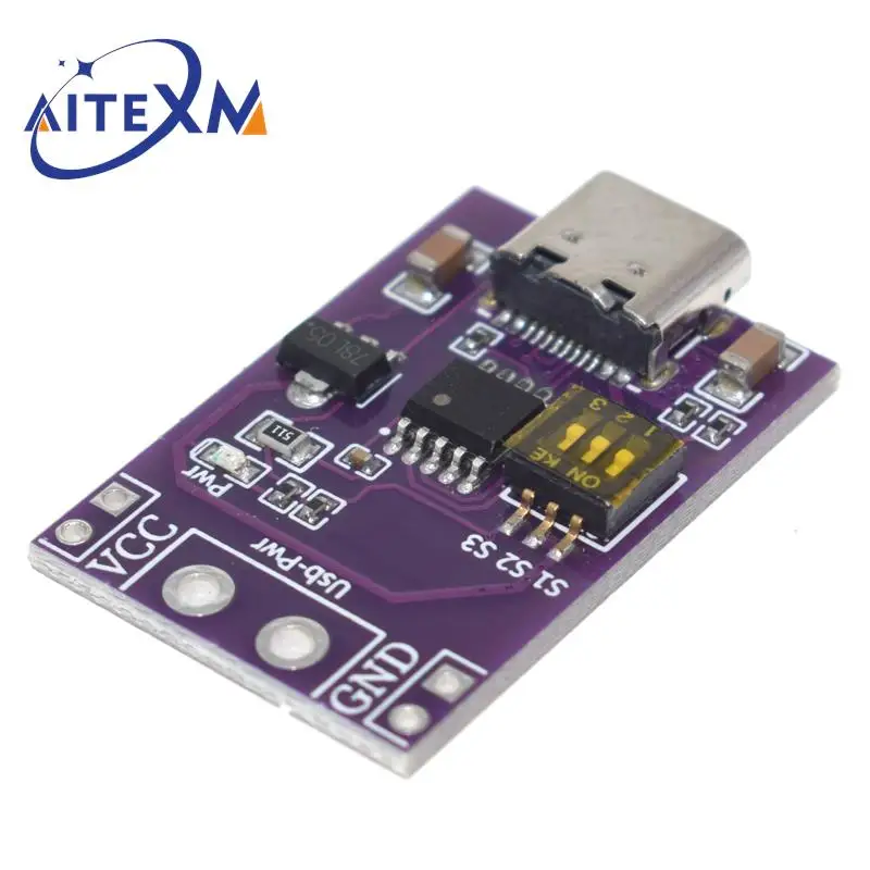 Type-C QC AFC PD2.0 PD3.0 to DC Spoof Scam Fast Charge Trigger Polling Detector USB-PD Notebook Power Supply Change Board Module