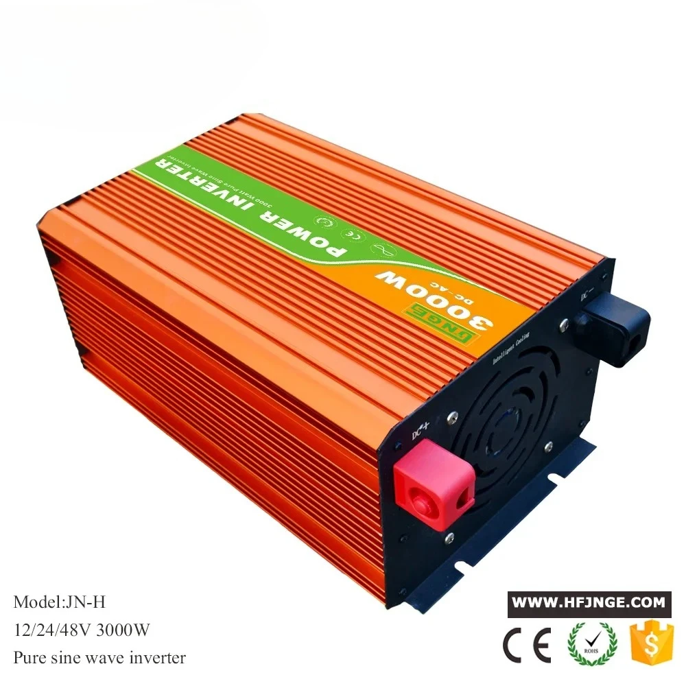 純粋正弦波ソーラーインバーター 3000W 電力 DC 12V 24V から AC 220V 電圧 50/60HZ コンバーター ソーラーカーインバーター LEDとUSB付き