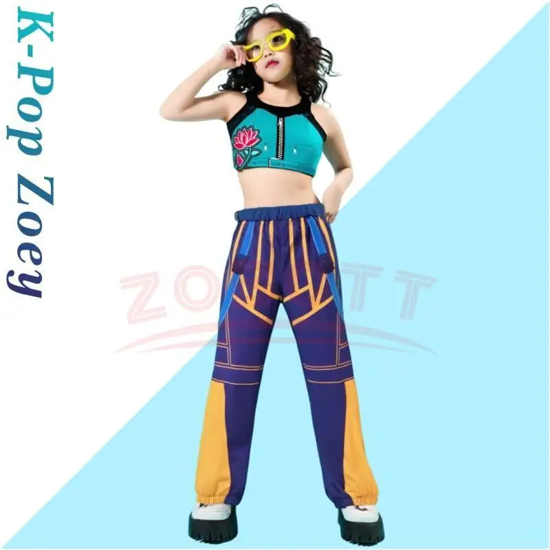 

New Movie K-Pop Mira Rumi Zoey Demon Hunters Cosplay Costume for Girl Halloween Party Stage 3D Printed Pattern Role Play Clothes