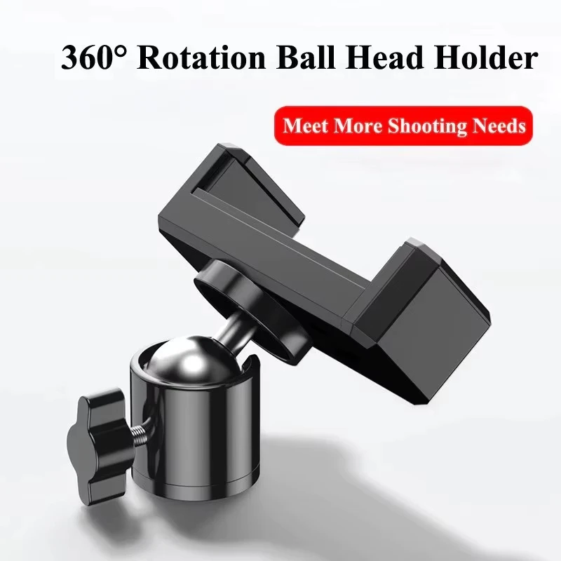 Universal Mobile Phone Clip Bracket Holder 360 Rotation 1/4 Screw Ballhead for Tripod Stand Monopod image 5