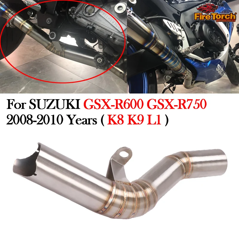 

Motorcycle Exhaust Middle Pipe Escape Moto Connect Original Muffler For SUZUKI GSXR 600 750 K8 K9 L1 GSXR750 GSXR600 2008 - 2010