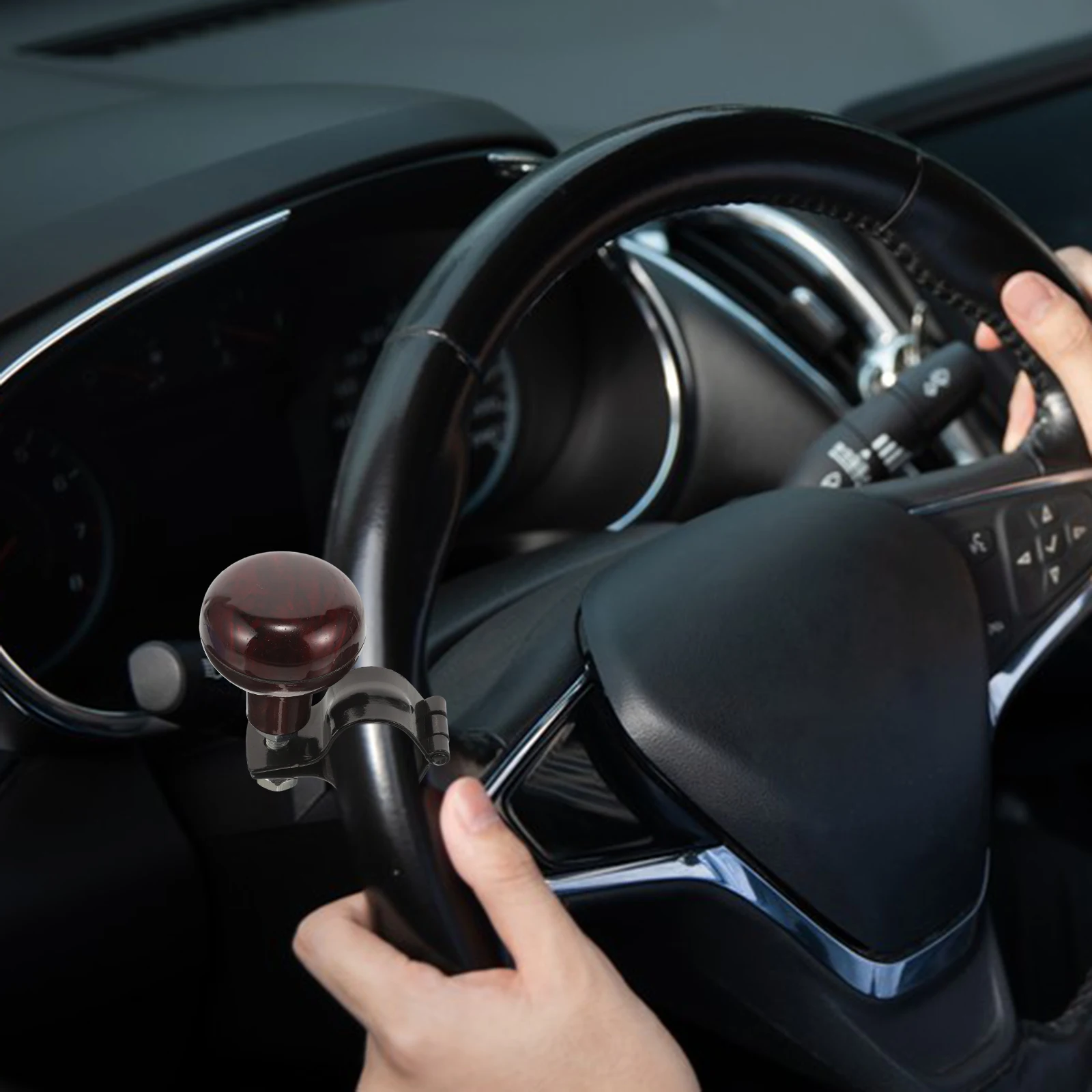 

Steering Wheel Knob Booster Ball for Cars Trucks Tractors Adjustable Car Accessories Elegant Design Reliable Performance Plastic