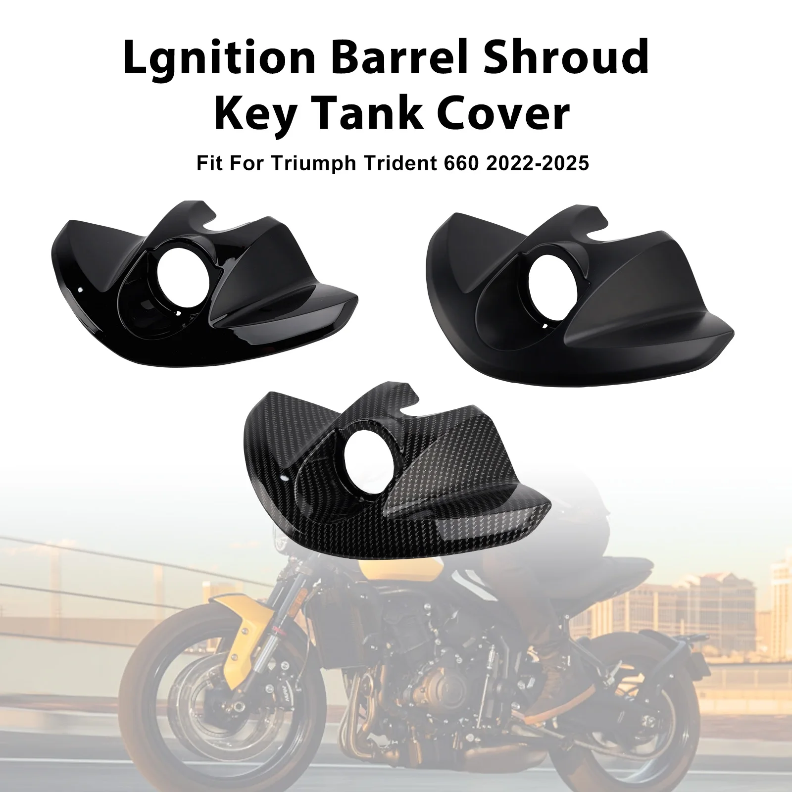 

Topteng Lgnition Barrel Shroud Key Tank Cover For Trident 660 2022 2023 2024 2025
