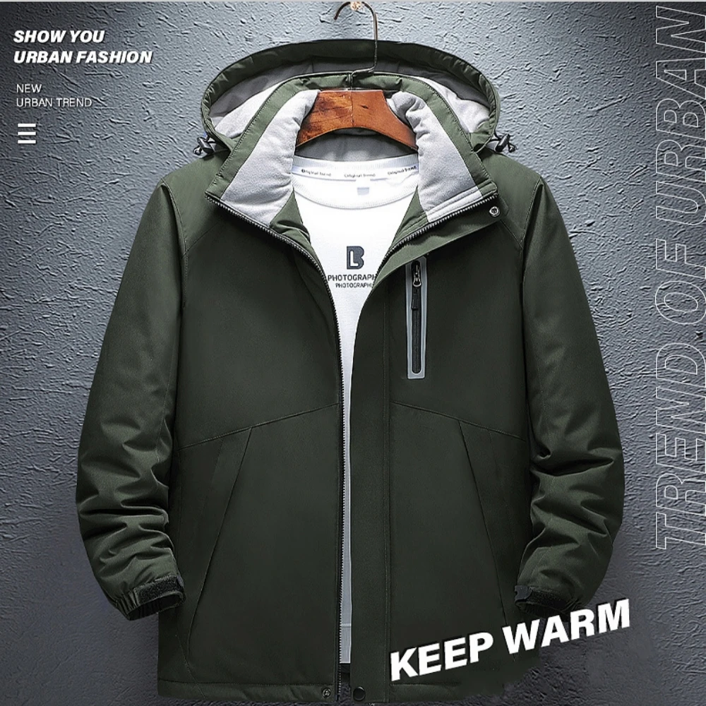 NEW Heated Men\'s Jacket Winter Fashion Parka For Men Warm Coats USB 8 Area Heating Jacket Windbreaker Outdoor Sports Vests HOT