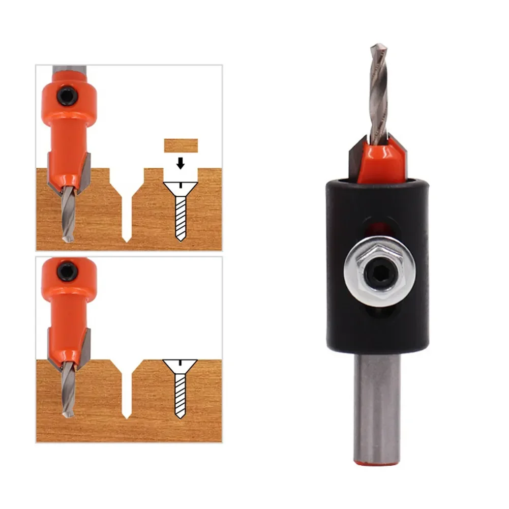 2Set Limiter Rings For Countersink Drill Bit Depth Stop Ring Woodworking Drill Bit Limiter 3-16mm Power Tools