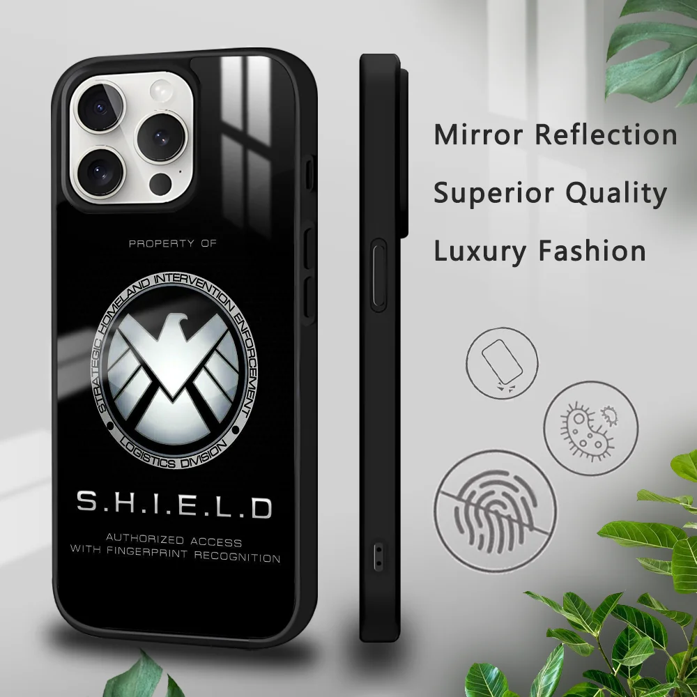 S.H.I.E.L.D. Logo Phone Case For iPhone 16 15 14 13 12 11 Pro Xs Max Mini Plus Celulares Hard Funda