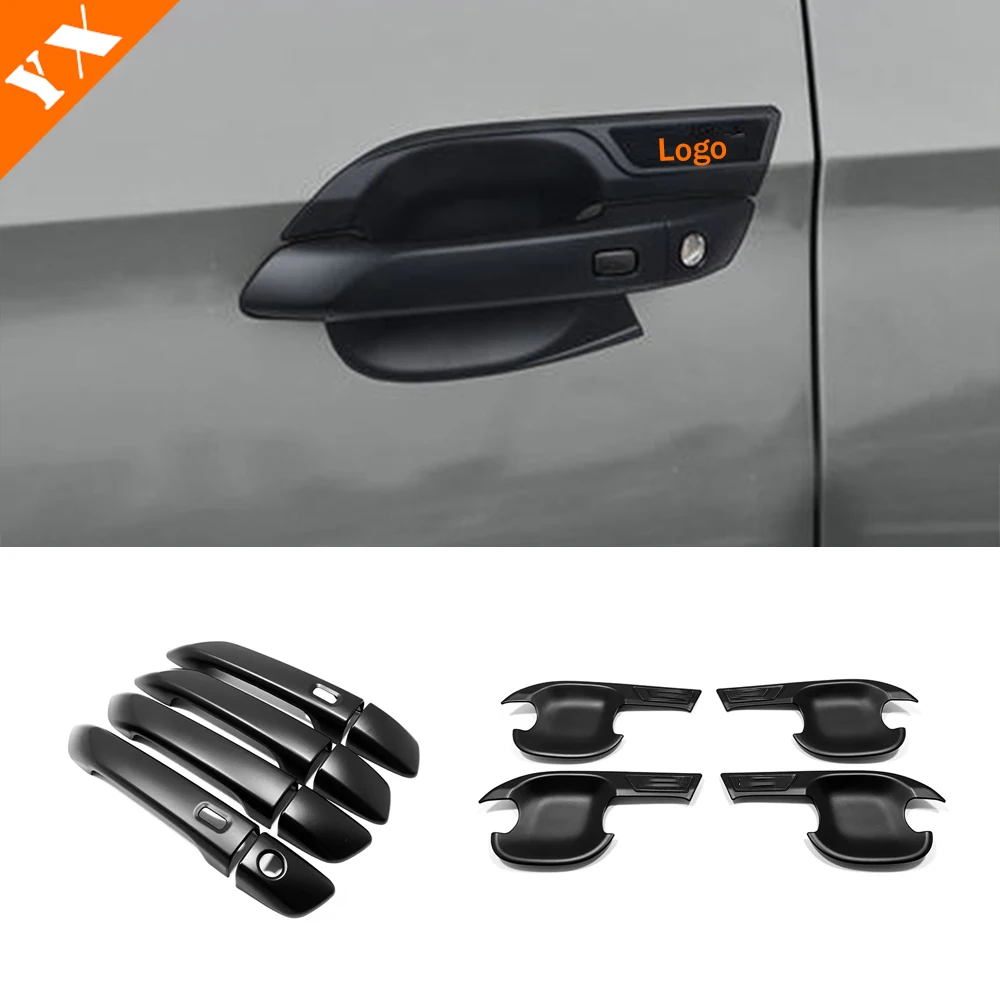 Chrome/Carbon/Black Trim Car Door Knob Protector Door Handle Bowl Frame Cover Garnish For Isuzu D MAX 2021 2022 2023 Accessories