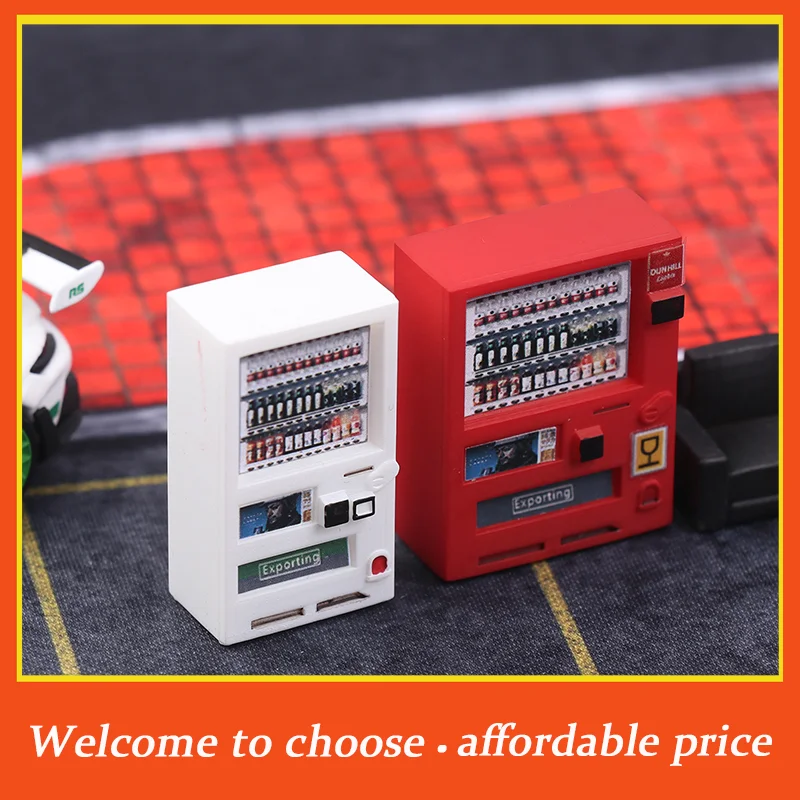 []1pc New 1/64 Beverage Vending Machine Miniature Scene Model DIY Handmade Scene Ornaments And Collectibles