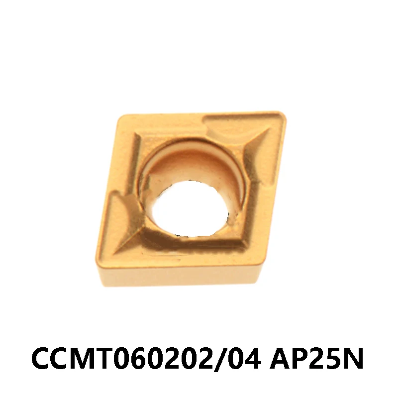 CCMT060202 CCMT060204 AP25N Machine Carbide Inserts CCMT 060202 060204 CNC Lathe Cutter Tools Original CCMT0602 Holder Blades