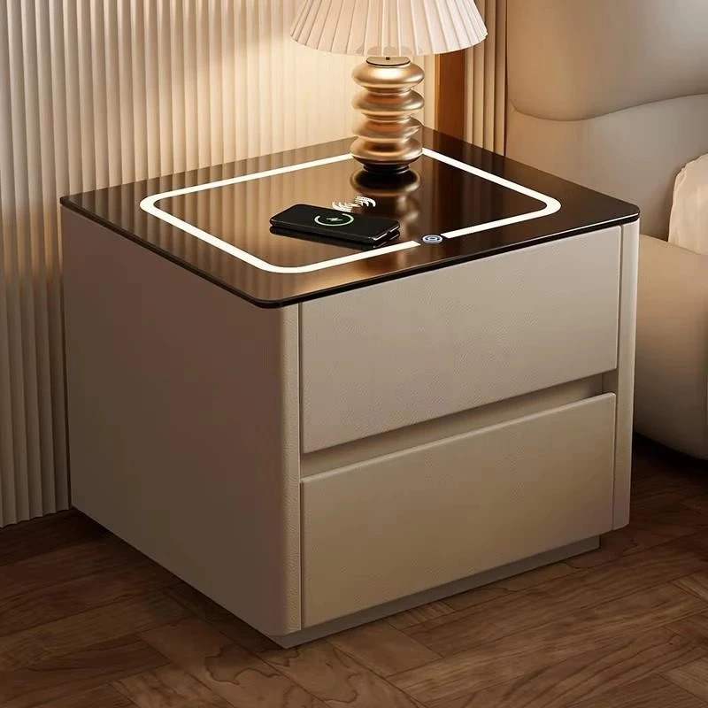 New smart bedside table, bedroom locker, simple charging locker with light