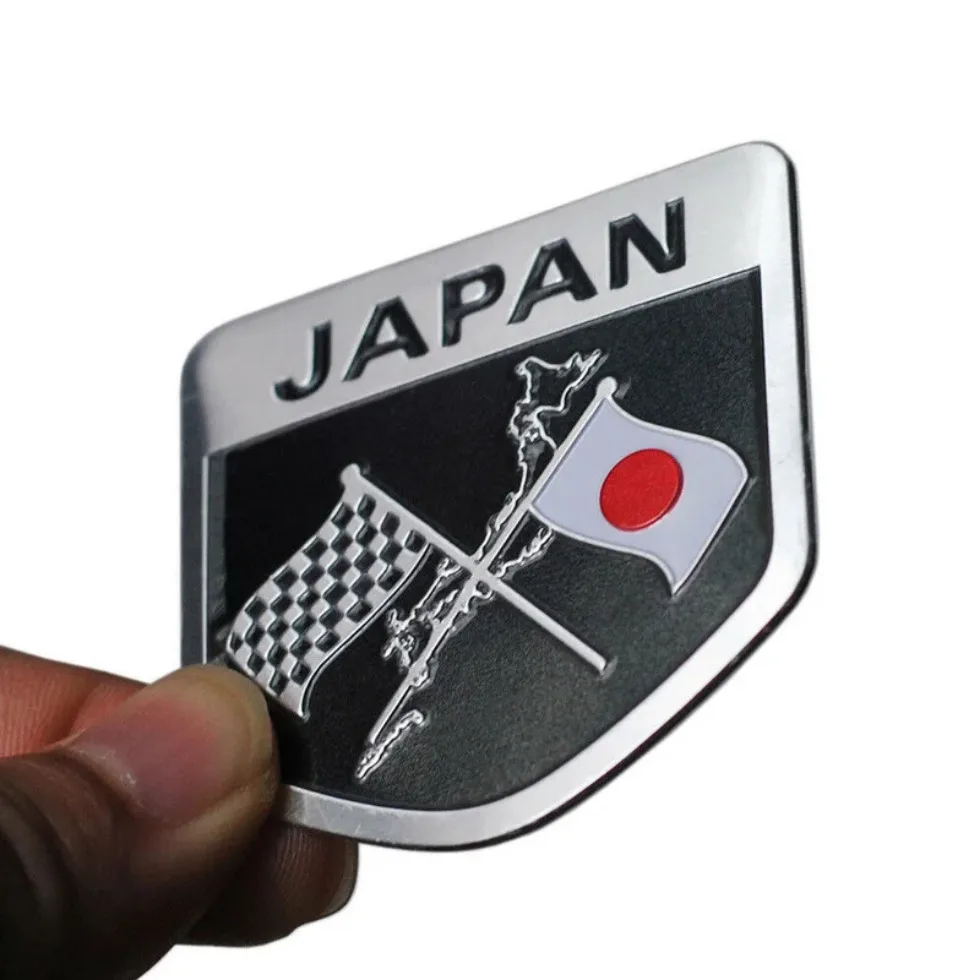 

1pc Car Truck Decoration Sticker Emblem Universal Motorcycle Japan Japanese Flag Shield Styling Metal Badge Auto Accessories