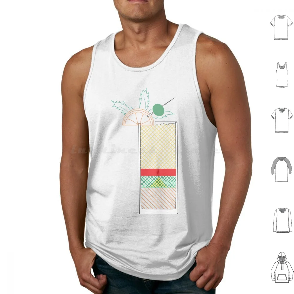 Ron Tank Tops Print Cotton Partty Friendship Happiness Celebration Feast Attitude