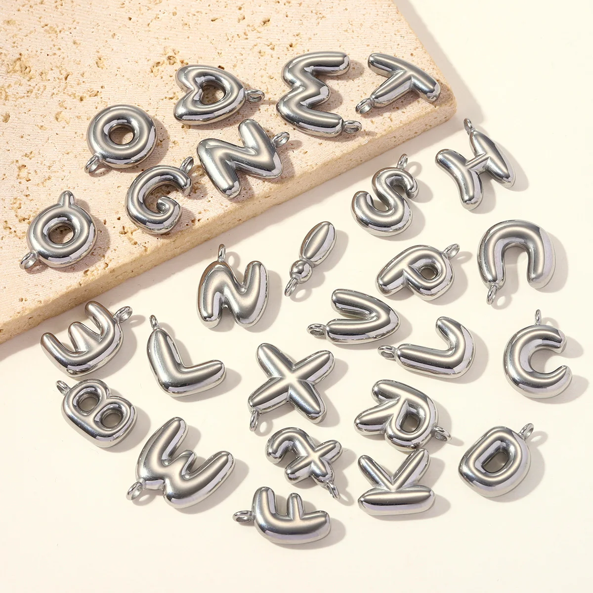 Women Shoes Name - 3pcs/Lot Stainless Steel Bubble Letter Name
