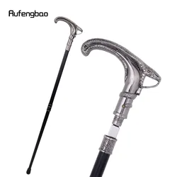 Snake Coiled Walking Stick with Hidden Plate Self Defense Fashion Cane Plate Halloween Cosplay Crosier Vampire Stick 93cm