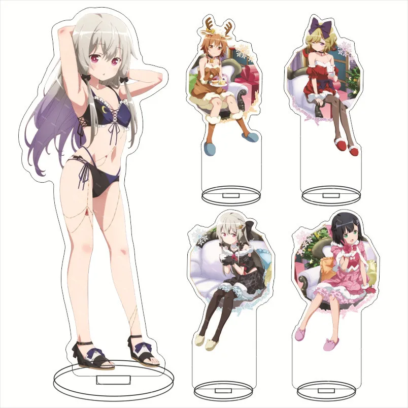 Anime Ms.Vampire who lives in my neighbourhood Acrylic Stand Model Figures Sophie Twilight Kurai Sakuya Cosplay Xmas Desk Decor