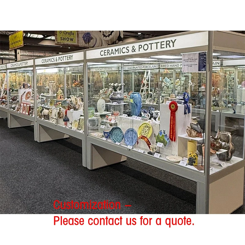 custom.LED Glass Display Cabinet Action Figure Showcases Glass Cube Design Collectibles