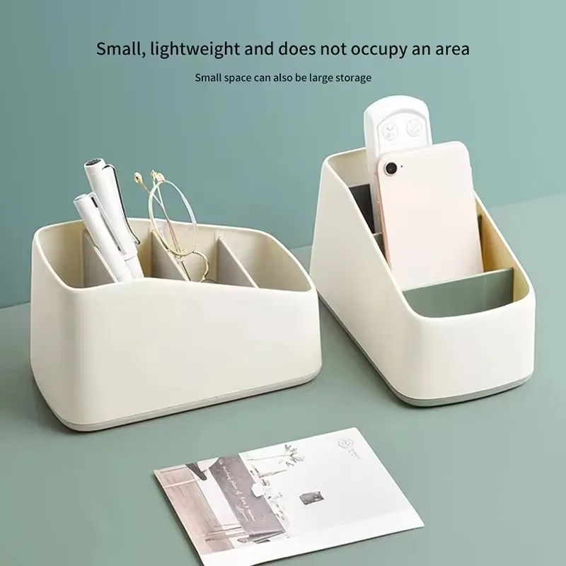Remote Control Holder Storage Box TV Remote Control Phone Trapezoidal Storage Box Stationery Organizer Hotel Storage Supplies
