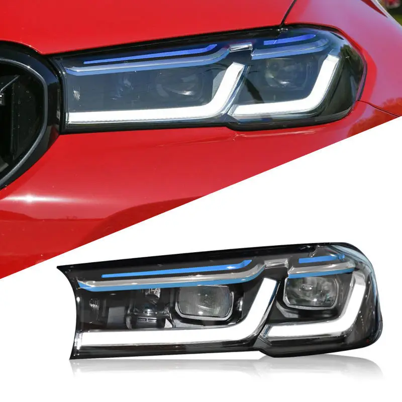 

Suitable for 17-225 series G38 headlight assembly G30 modified M5 thunder version blue eyebrow LED headlights