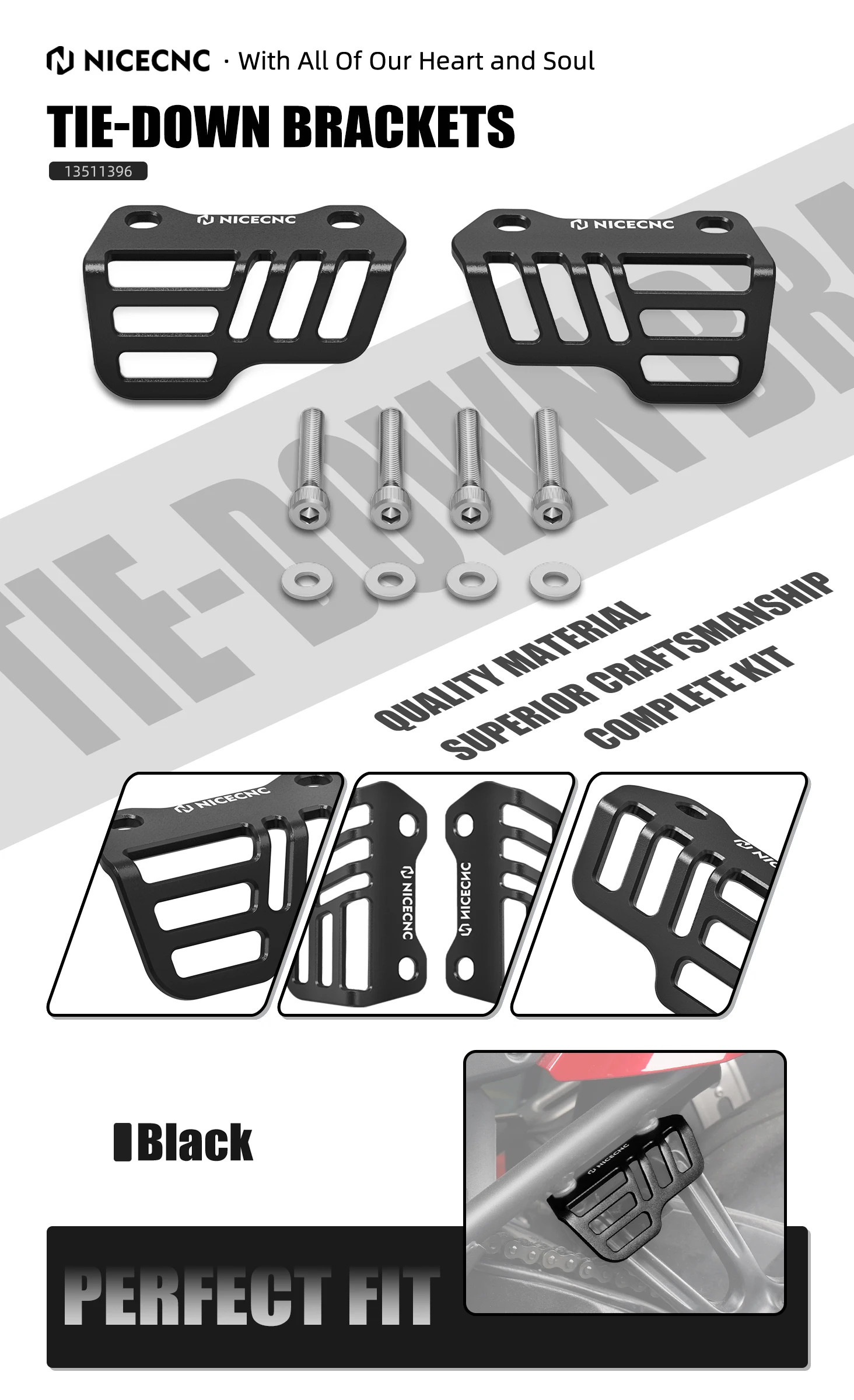Für Yamaha Tenere 700 T700 XTZ700 2019-2024 Beifahrer-Rückhaltegriff Befestigungshalterungen für Yamaha Tenere 700 Zubehör – Detail 1