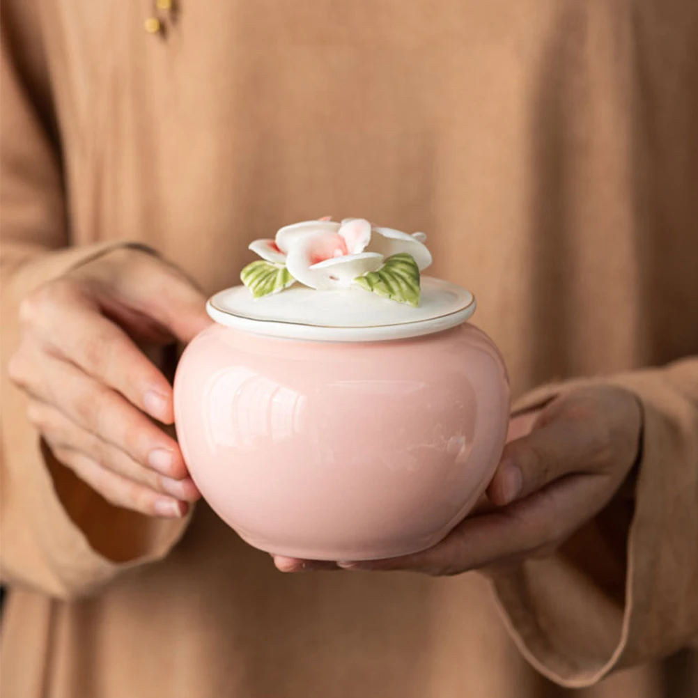 

Tea Canister Ceramic Jar Storage Container Sealed Lid Airtight Kitchen Home Dry Food Sugar Salt Herbs Spices Flour Tea Coffee