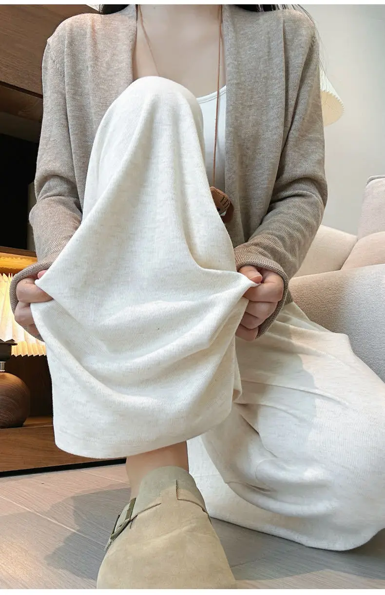 Wide Leg Pants Zip Pocket Womens Fall Corduroy Vertical Trackpants Lady Tailored Commute Embroidery Professional Unique Jacquard