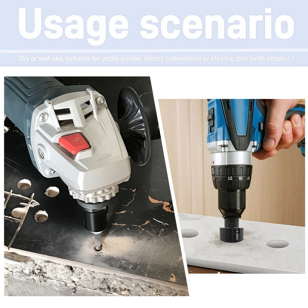 M14 موضوع جاف فراغ صنع من النحاس الرخام ثقب البناء المنشار فتاحة الماس الحفر الأساسية بت لسيراميك الجرانيت الرخام #4