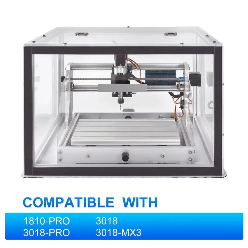Acrylic CNC Enclosure Housing 510×455×335mm, Compatible With 3018 3018 MX3 1810 Pro Router