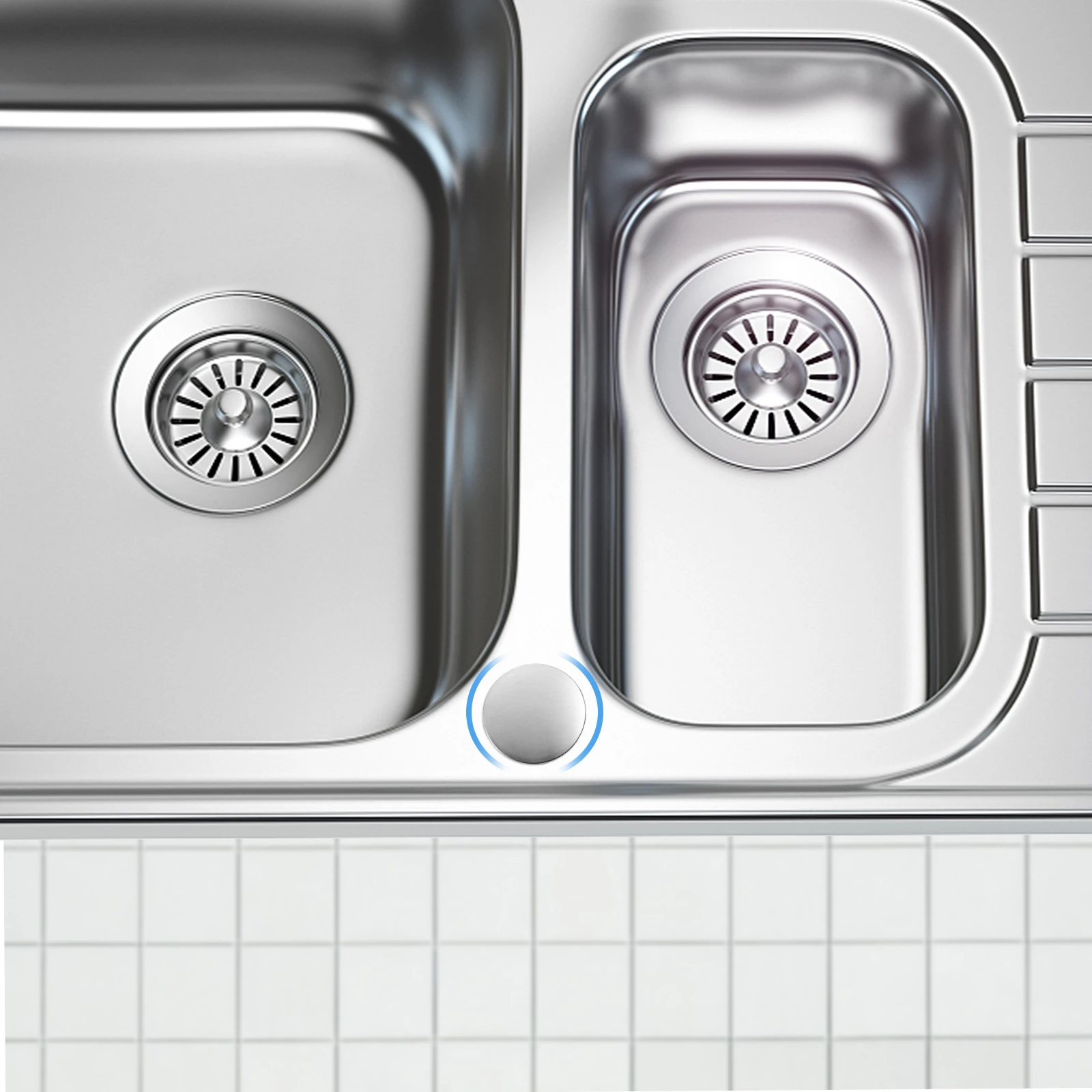 

2pcs Faucet Basin Kitchen Sink Basin Accessories Leak Proof Faucet Hole Cover Stainless Steel Plastic Tap Hole Cover
