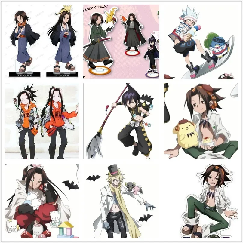 Figura de Anime de pie, muñeco de Asakura, Yoh, Hao, Kyoyama, Anna, amidaru, modelo de soporte acrílico, placa, juguete de Cosplay, regalo