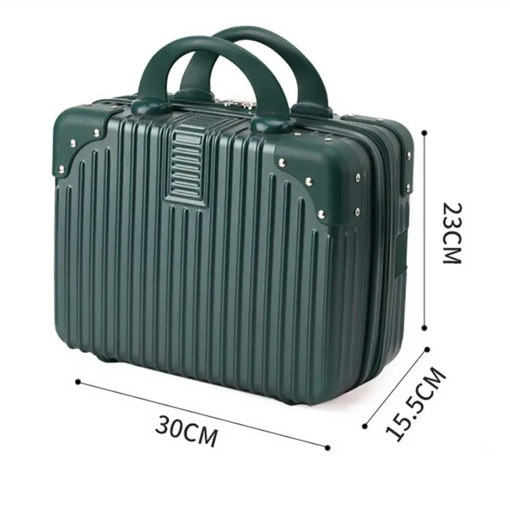 14 inch Mini Travel Suitcase Cosmetic Box Hand Luggage Organizer Makeup Case Small Password Box Boarding Case Good