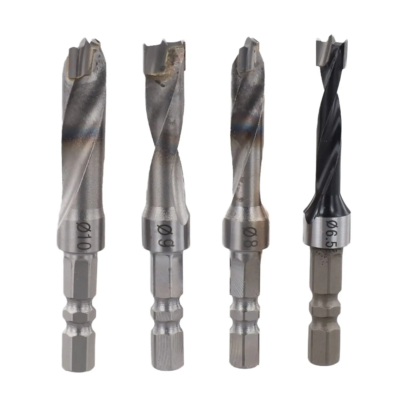 Per progetti di lavorazione del legno Punta da trapano con codolo esagonale Punta da trapano a tre punti Punzonatura efficiente Design di forgiatura Acciaio ad alta durezza
