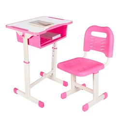 Best Selling Kids Adjustable Height School Furniture Children Study Table For Kids Study Desk