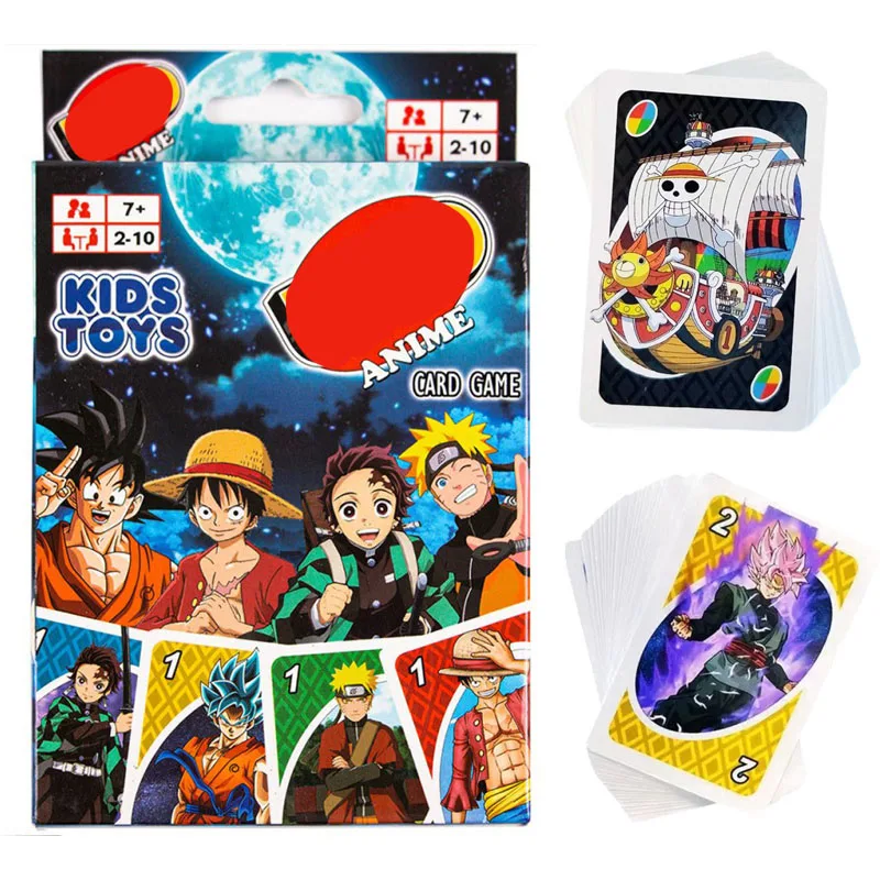 Bandai Anime One Piece Naruto Dragon Ball Demon Slayer Card Game Family Funny Entertainment Board Game Poker Children Toys Gifts