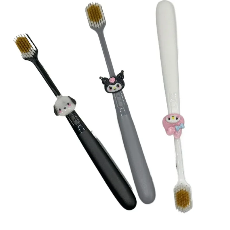 New Sanrio My Melody Kuromi Pochacco soft-bristle toothbrush cute widened brush head student dormitory couple cartoon toothbrush